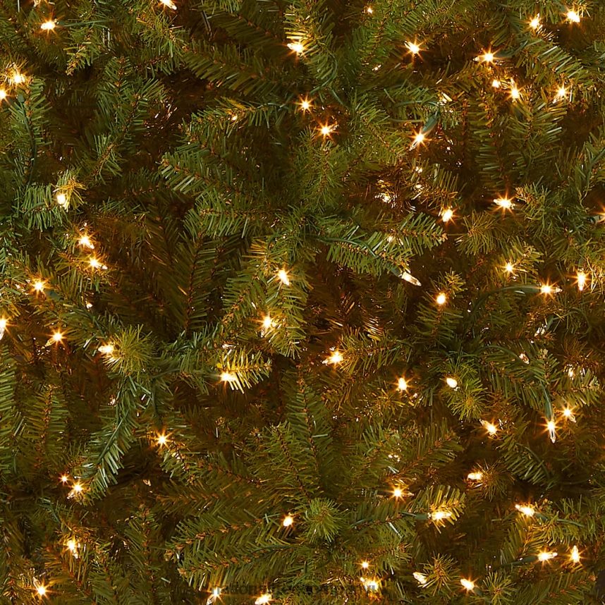 Trees | National Tree Company Pre-Lit Artificial Slim Christmas Tree Green White Lights Includes Stand 65 Feet F2L4F132